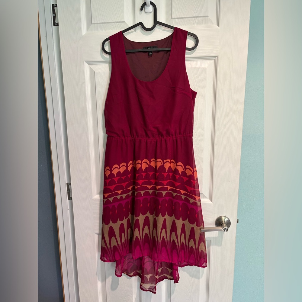 Y2K Red and Pink Flowing Sleeveless Dress